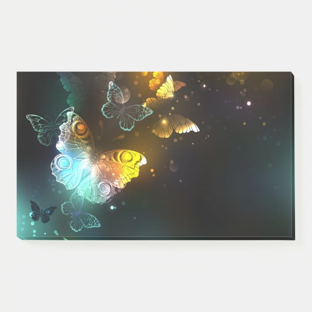 Leuchtende Schmetterlinge und Nachtschmetterlinge Post-it Klebezettel (Vorderseite)