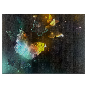 Leuchtende Schmetterlinge und Nachtschmetterlinge Schneidebrett