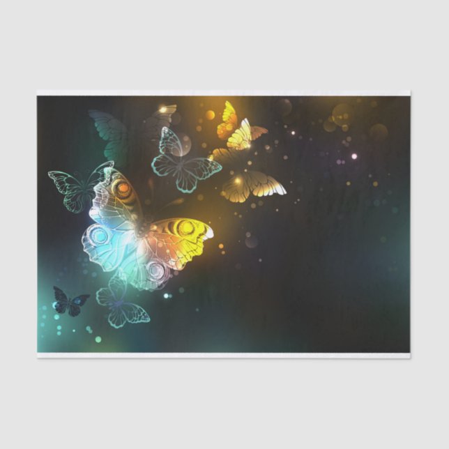 Leuchtende Schmetterlinge und Nachtschmetterlinge Seidenpapier (Vorderseite)