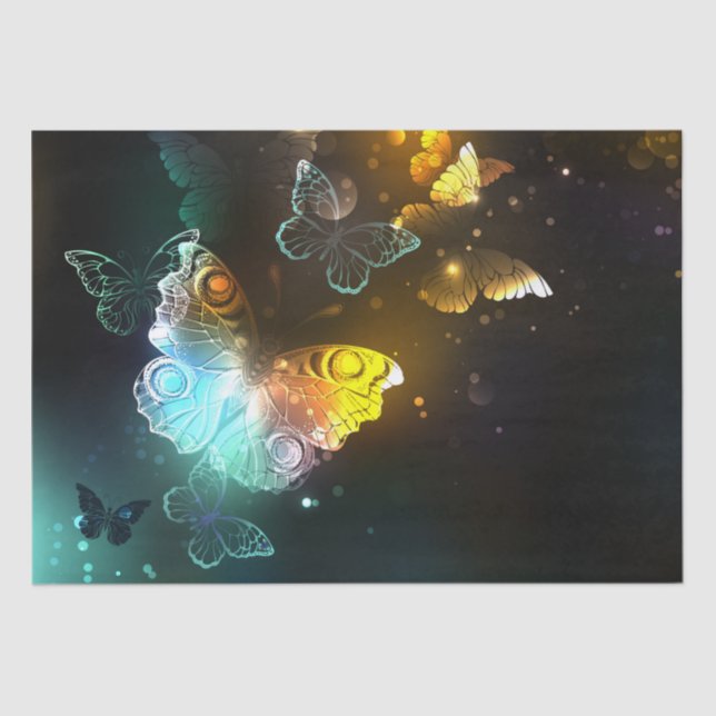 Leuchtende Schmetterlinge und Nachtschmetterlinge Seidenpapier (Vorderseite)