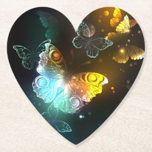 Leuchtende Schmetterlinge und Nachtschmetterlinge Untersetzer