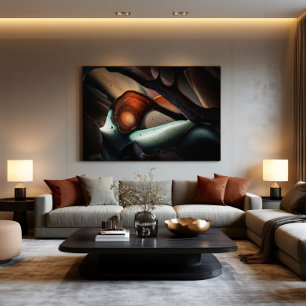 Leuchtende Sci-Fi-Abstraktion Poster