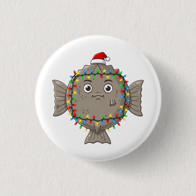 Leuchtende Seesterne-Weihnachtslichter unter Wasse Button (Vorderseite)