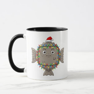 Leuchtende Seesterne-Weihnachtslichter unter Wasse Tasse