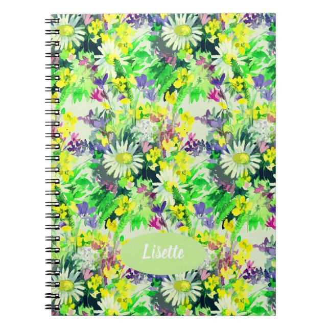 Leuchtende Sommerwildblumen  Notizblock (Vorderseite)