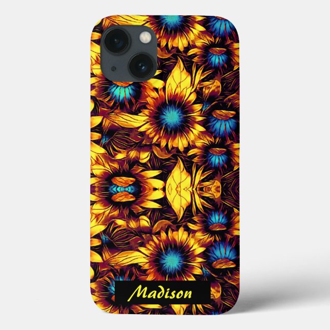 Leuchtende Sonnenblumen Case-Mate iPhone Hülle (Rückseite)