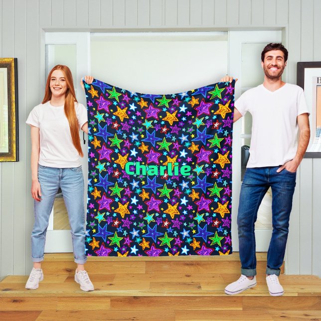 Leuchtende Sternmuster-Kinderausstattung Fleecedecke (Von Creator hochgeladen)