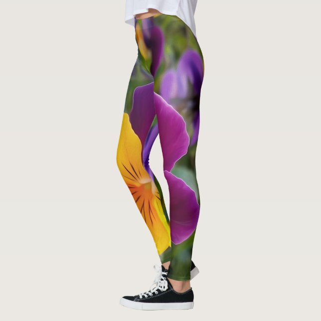 leuchtende Stiefmütterchen Leggings (Links)
