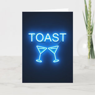 Leuchtende Toast-Nachrichtkarte Karte