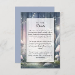 Leuchtende Träume verzauberter Wald Begleitkarte