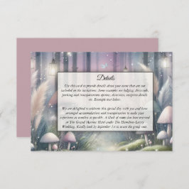 Leuchtende Träume verzauberter Wald Begleitkarte