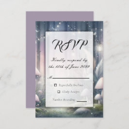 Leuchtende Träume verzauberter Wald RSVP Karte