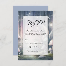 Leuchtende Träume verzauberter Wald RSVP Karte