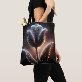 Leuchtende Tulip mit Regentropfen