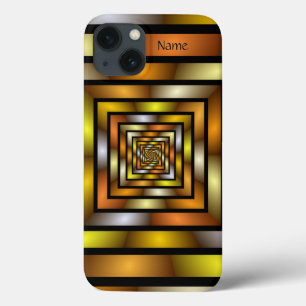 Leuchtende Tunnelfarben, grafische Fraktale - Name Case-Mate iPhone Hülle