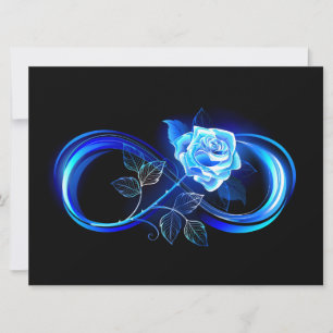 Leuchtende Unendlichkeit mit blauer Rose