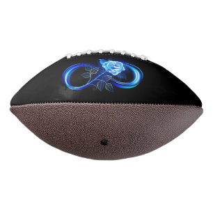 Leuchtende Unendlichkeit mit blauer Rose Football