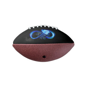 Leuchtende Unendlichkeit mit blauer Rose Football