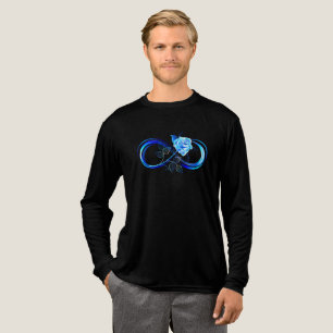 Leuchtende Unendlichkeit mit blauer Rose Tri-Blend Shirt