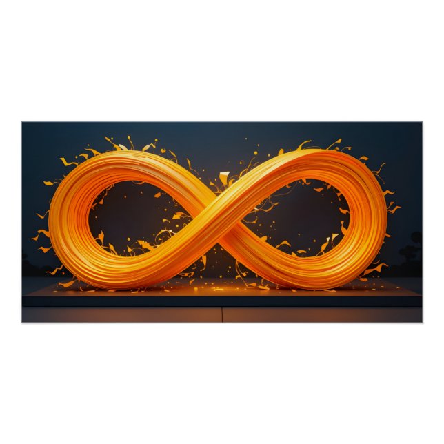 Leuchtende Unendlichkeitsskulptur Poster (Vorderseite)