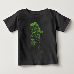 Leuchtende Walhai-Partikel-Kunst Baby T-shirt