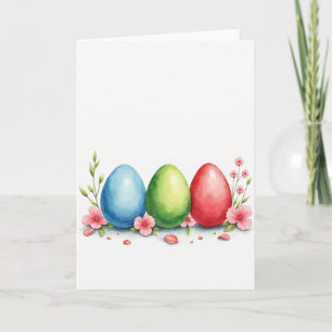 Leuchtende Wasserfarben-Frühlingskarte Karte