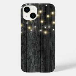 Leuchtende Zeichenfolge aus schwarzem Holz Case-Mate iPhone 14 Hülle