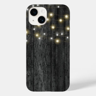 Leuchtende Zeichenfolge aus schwarzem Holz Case-Mate iPhone 14 Hülle