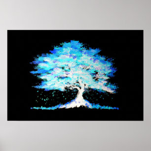 Leuchtender Blauer Tree Poster