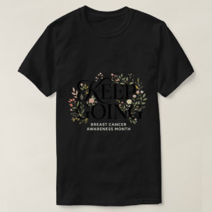Leuchtender Blumenkranz Brustkrebs-Bewusstsein Des T-Shirt