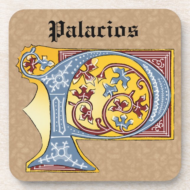 Leuchtender Brief des blauen und roten Reisenden P Getränkeuntersetzer (Vorderseite)