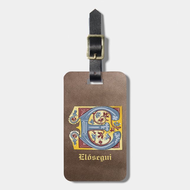 Leuchtender Brief E Gepäckanhänger (Vorderseite vertikal)