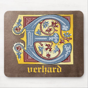 Leuchtender Brief E Mousepad