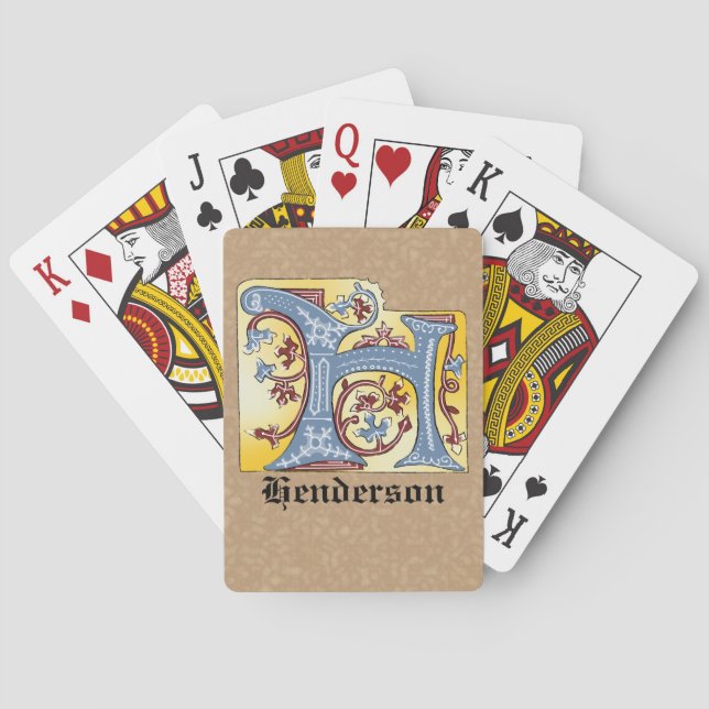Leuchtender Brief H Spielkarten (Rückseite)