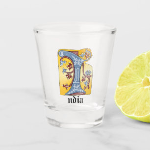 Leuchtender Buchstabe I Schnapsglas