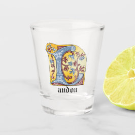 Leuchtender Buchstabe L Schnapsglas