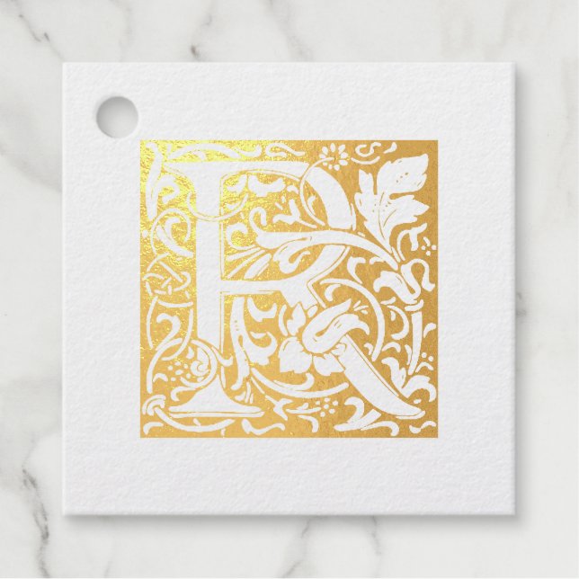 Leuchtender Buchstabe R Monogram für das Goldene J Geschenkanhänger (Vorderseite)