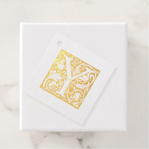 Leuchtender Buchstabe Y Monogram, Goldener Jahrest Geschenkanhänger