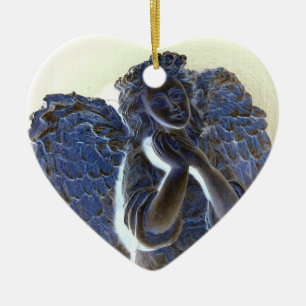 Leuchtender Engel Keramikornament