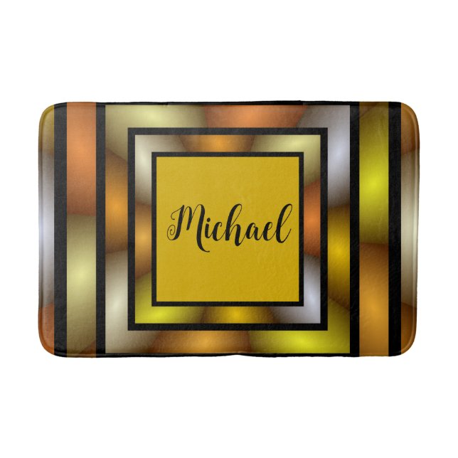 Leuchtender, farbiger Trippy-Graphenname des Tunne Badematte (Vorderseite)