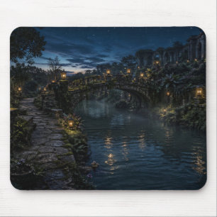 Leuchtender Flussgarten-Gothik-Mauspad Mousepad
