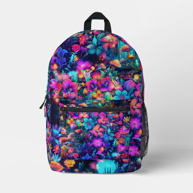 Leuchtender Garten Bedruckter Rucksack (Vorderseite)