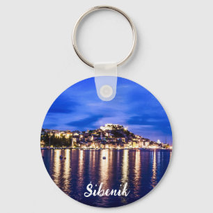 Leuchtender Hafen in Sibenik, Kroatien Schlüsselanhänger