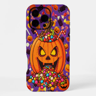 Leuchtender Kürbis Halloween-Handyhülle iPhone 16 Pro Max Hülle