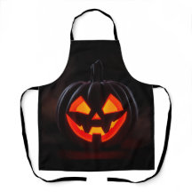 Leuchtender Kürbis Halloween-Schürze