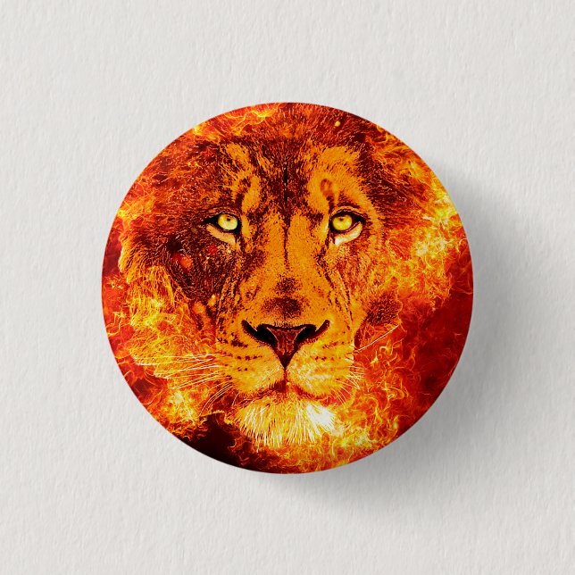 Leuchtender Löwe von Juda Button (Vorderseite)