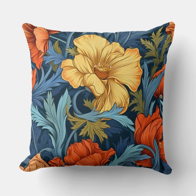 Leuchtender Märchengarten Botanisch Kissen (Vorderseite)