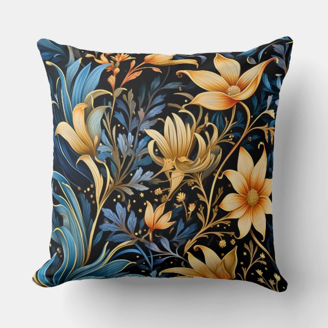 Leuchtender Märchengarten Botanisch Kissen (Vorderseite)