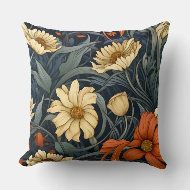 Leuchtender Märchengarten Botanisch Kissen (Vorderseite)