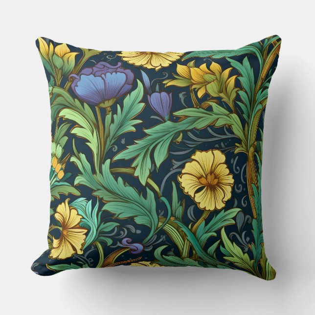 Leuchtender Märchengarten Botanisch Kissen (Vorderseite)